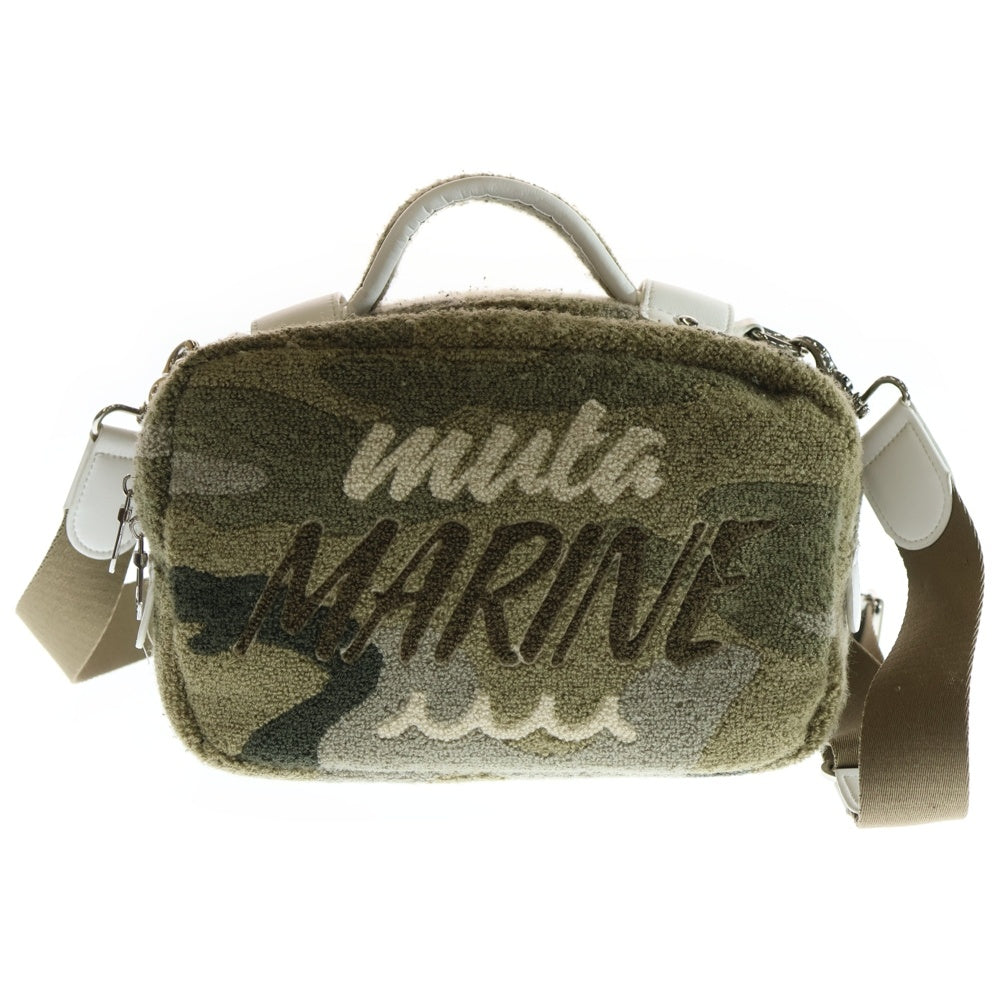 muta(ムータ) 24AW パイル ロゴデザイン カモ 迷彩柄 ショルダーバッグ 