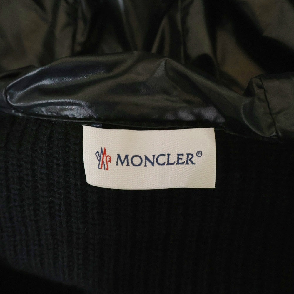 MONCLER(モンクレール) 25AW CARDIGAN ニット切替 フード ダウンジャケット ブラック K20919B00041