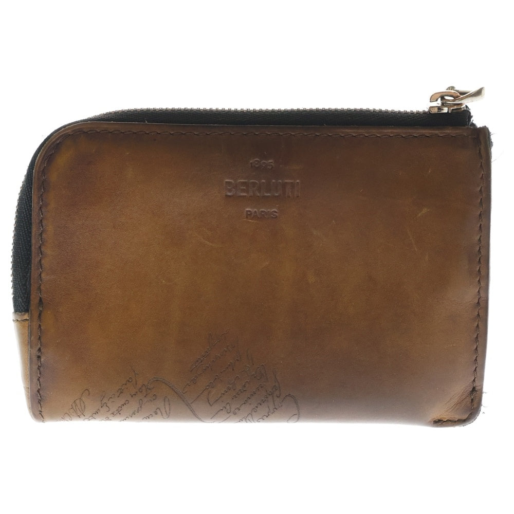 値下げ　Berluti ベルルッティ　ケース　小銭入れ　カリグラフィ Berluti(ベルルッティ) カリグラフィ レザーコインケース F0159 ブラウン