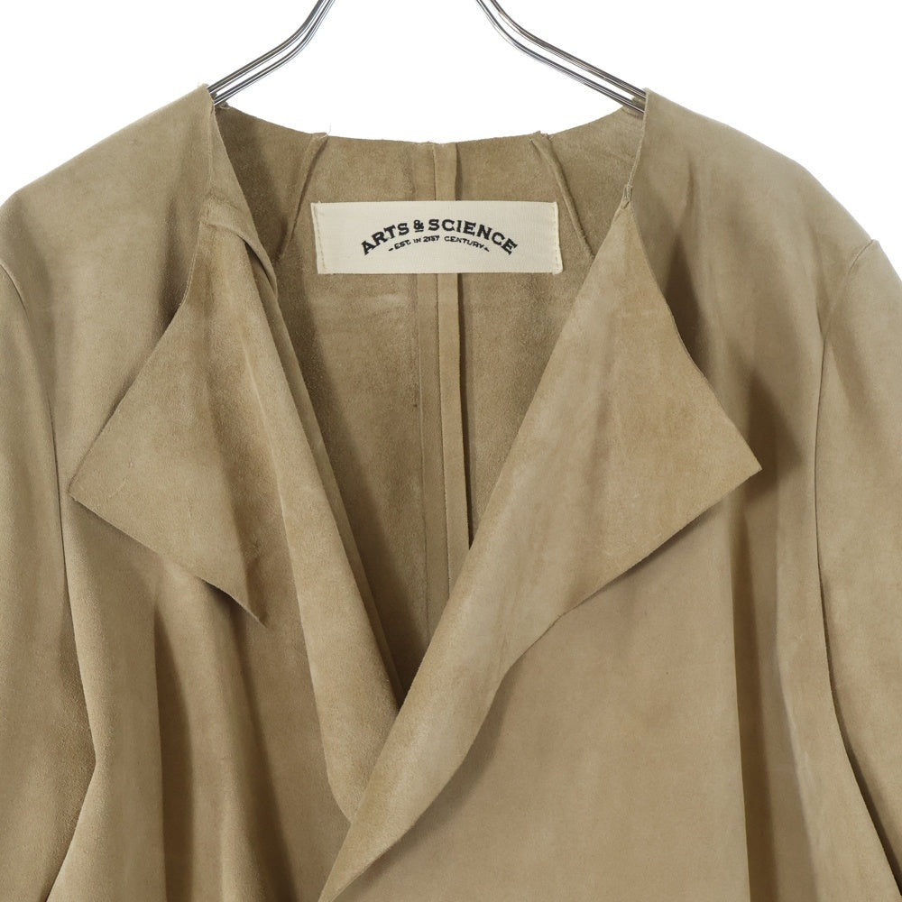 ARTS&SCIENCE(アーツアンドサイエンス) Suede Front Hook Coat スウェードフロントホックコート レディースレザーコート 003-00127-829 ブラウン
