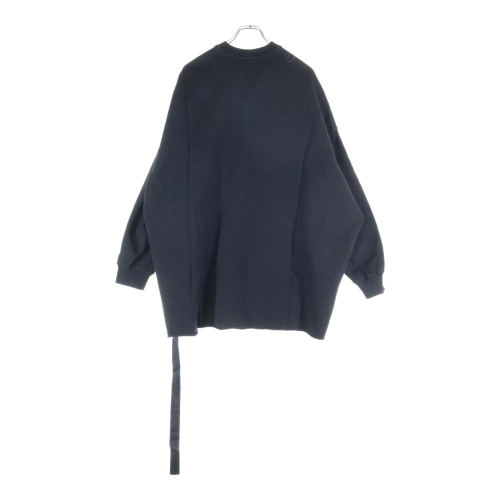 DRKSHDW(ダークシャドウ) 21AW Crater Tunic Sweat Shirts クレーターチュニックスウェットシャツ カットディテールロゴオーバーサイズクルーネック長袖スウェットシャツ DU02A3566-FEM3