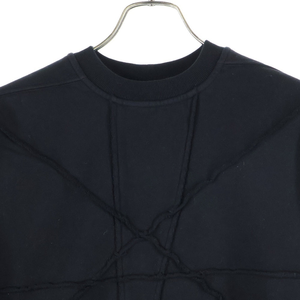 DRKSHDW(ダークシャドウ) 21AW Crater Tunic Sweat Shirts クレーターチュニックスウェットシャツ カットディテールロゴオーバーサイズクルーネック長袖スウェットシャツ DU02A3566-FEM3