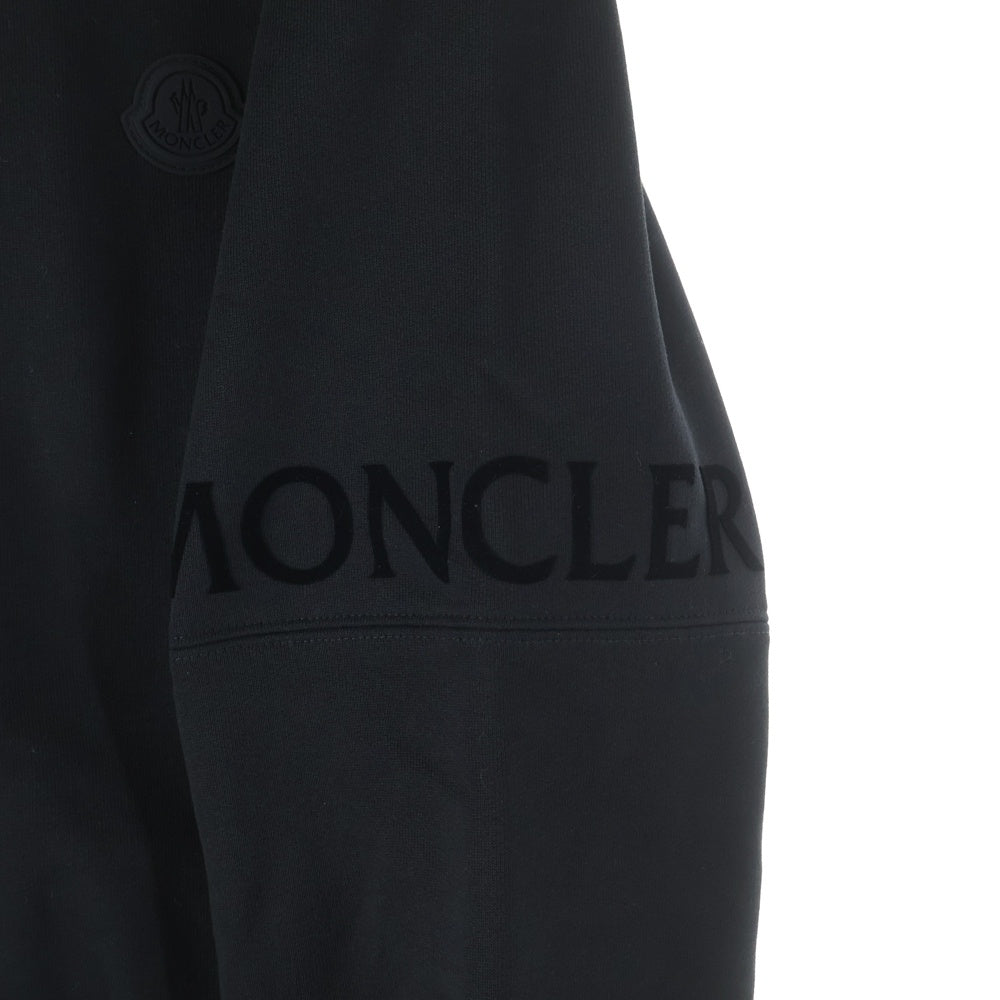 MONCLER(モンクレール) 25AW ZIP UP CARDIGAN ロゴパッチ コットン ジップアップ カーディガン ブラック K20918G00056