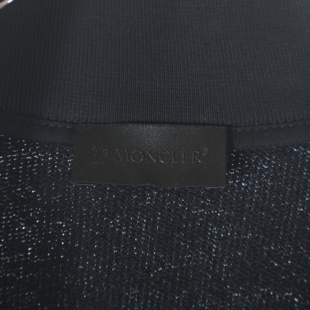 MONCLER(モンクレール) 25AW ZIP UP CARDIGAN ロゴパッチ コットン ジップアップ カーディガン ブラック K20918G00056