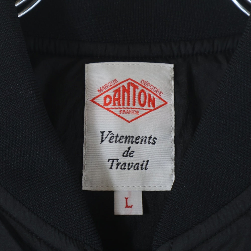 DANTON(ダントン) INSULATION BOMBER JACKET 中綿 ジップアップ ボンバージャケット ブラック