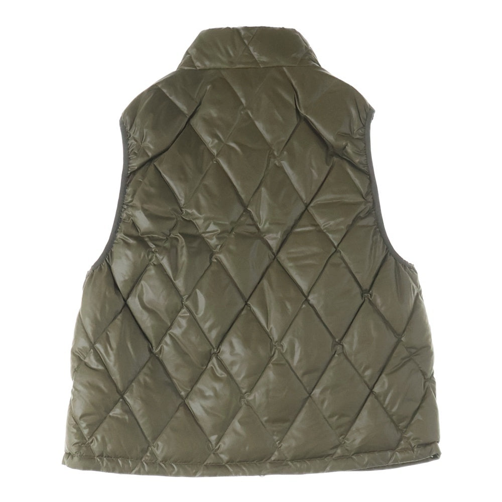 NO BRAND(ノーブランド) FEAT フィート ROSE Down Vest ローズダウンベスト ジップアップナイロンダウンベスト カーキ