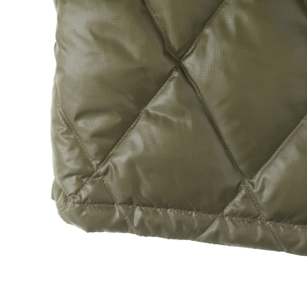 NO BRAND(ノーブランド) FEAT フィート ROSE Down Vest ローズダウンベスト ジップアップナイロンダウンベスト カーキ