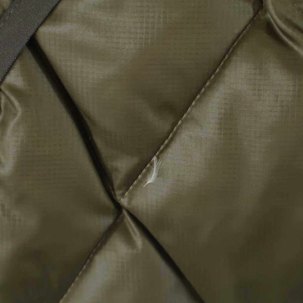 NO BRAND(ノーブランド) FEAT フィート ROSE Down Vest ローズダウンベスト ジップアップナイロンダウンベスト カーキ