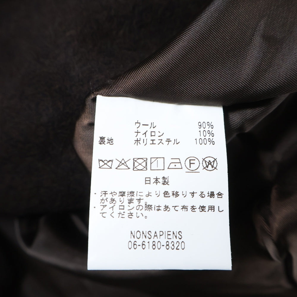 NO BRAND(ノーブランド) ONE fifth ワンフィフス #1 Balkan Coat バルカンコート ラグランスリーブロングコート ブラウン