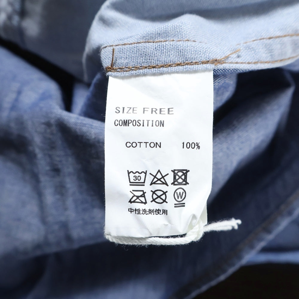 CHANGES(チェンジズ) Remake Anorak Shirt Parka リメイクアノラックシャツパーカー ハーフボタンフーデット長袖シャツ ブルー