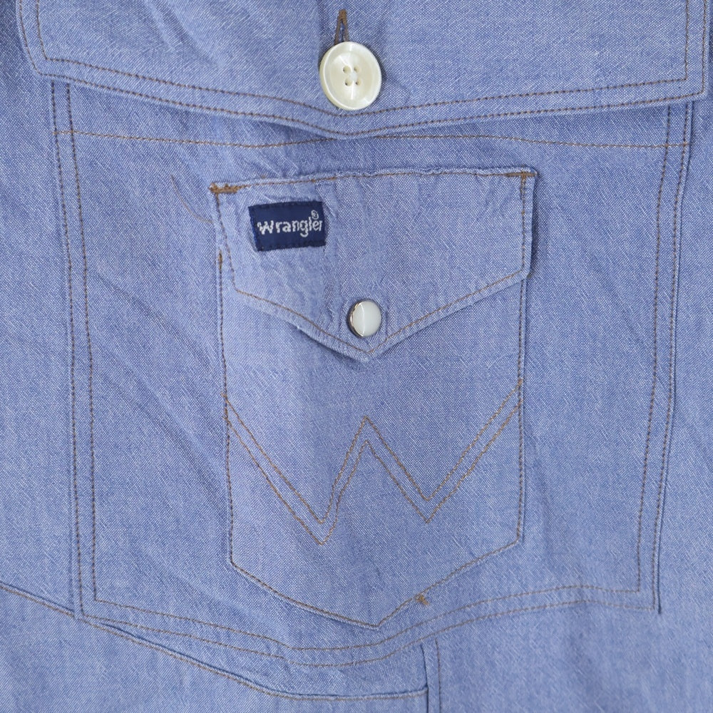 CHANGES(チェンジズ) Remake Anorak Shirt Parka リメイクアノラックシャツパーカー ハーフボタンフーデット長袖シャツ ブルー