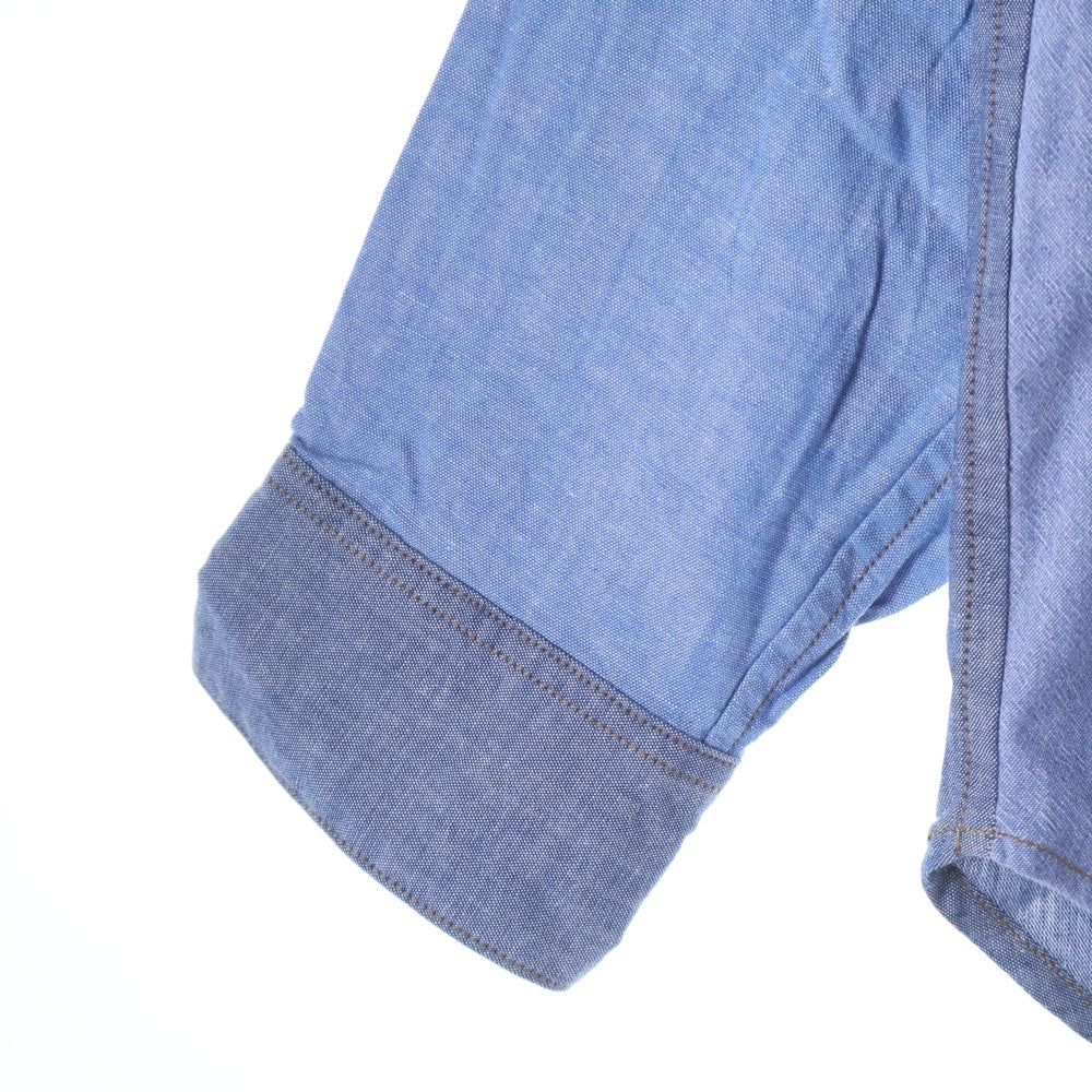 CHANGES(チェンジズ) Remake Anorak Shirt Parka リメイクアノラックシャツパーカー ハーフボタンフーデット長袖シャツ ブルー