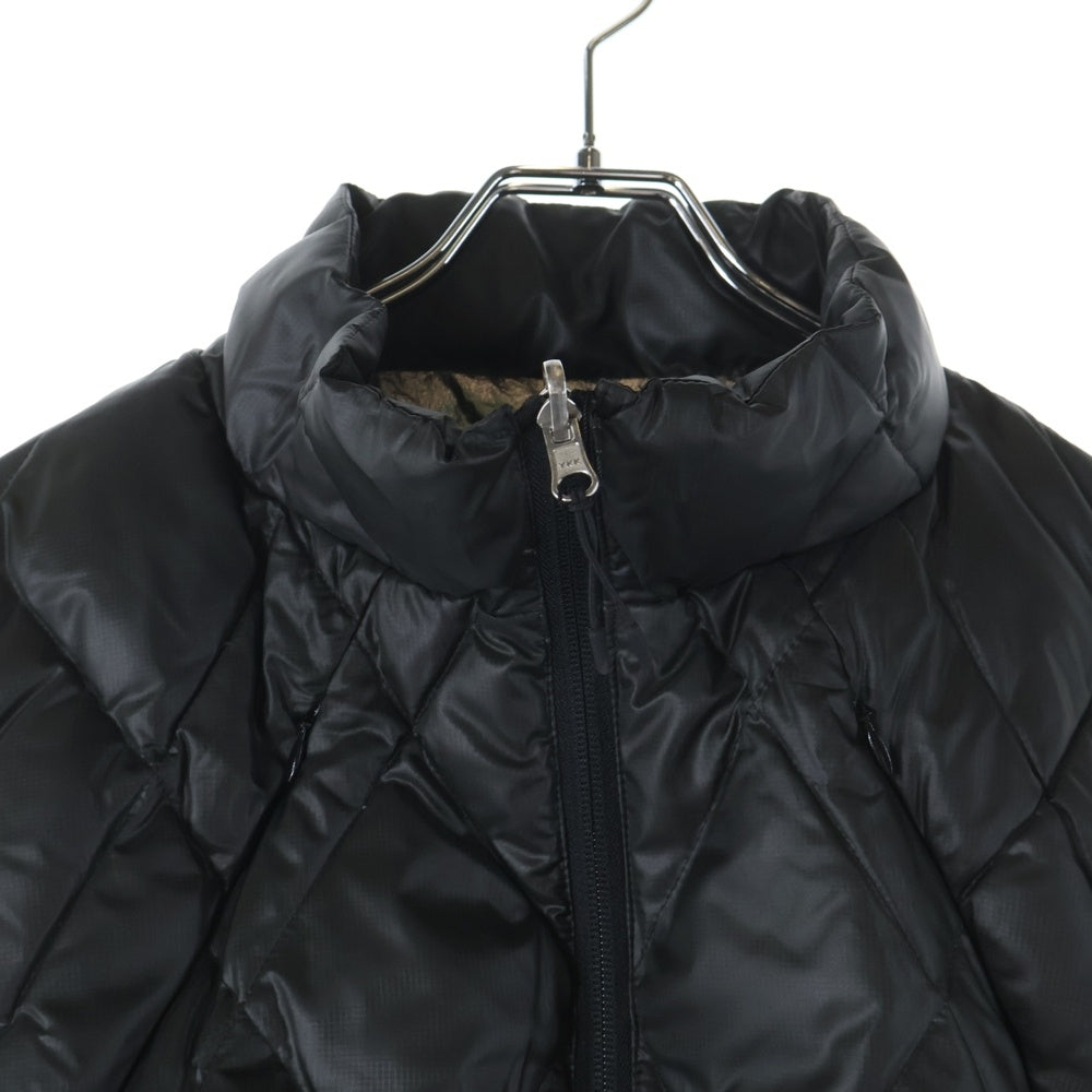 NO BRAND(ノーブランド) FEAT フィート ROSE Down Vest ローズダウンベスト ジップアップナイロンダウンベスト グレー