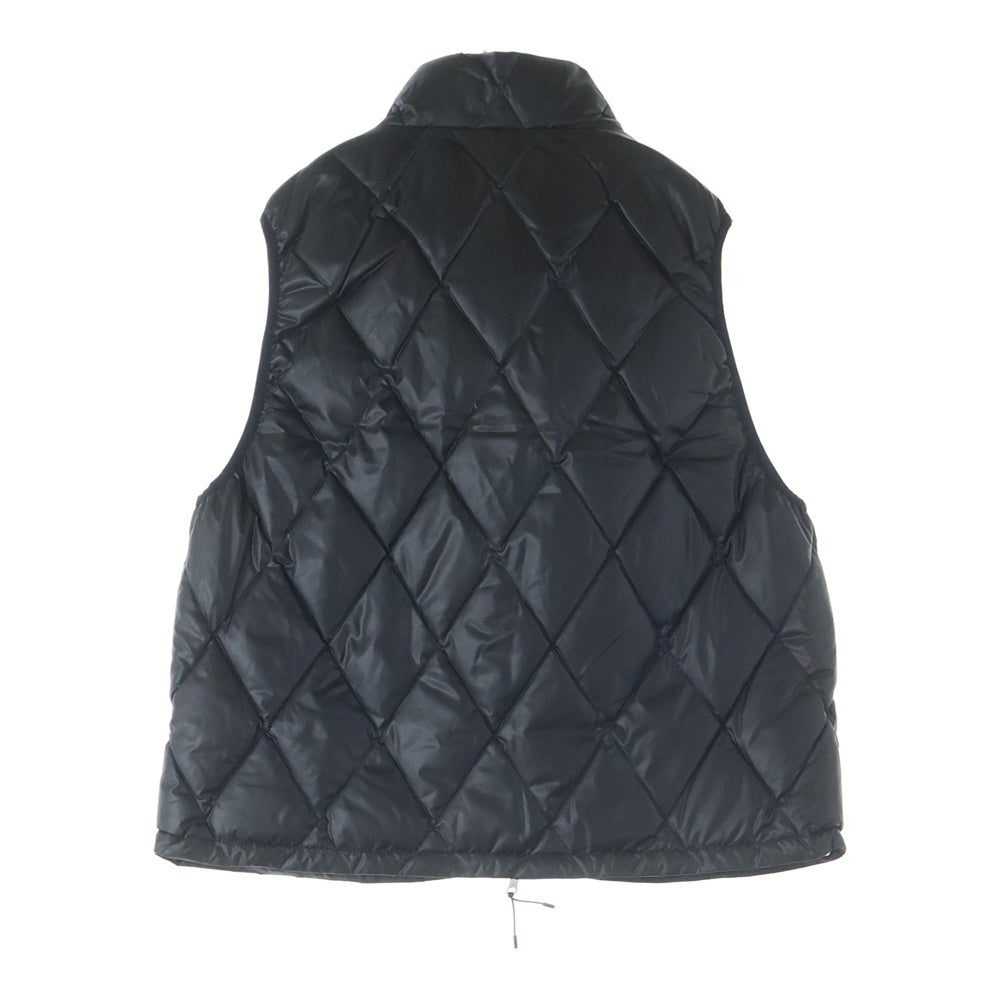 NO BRAND(ノーブランド) FEAT フィート ROSE Down Vest ローズダウンベスト ジップアップナイロンダウンベスト ブラック