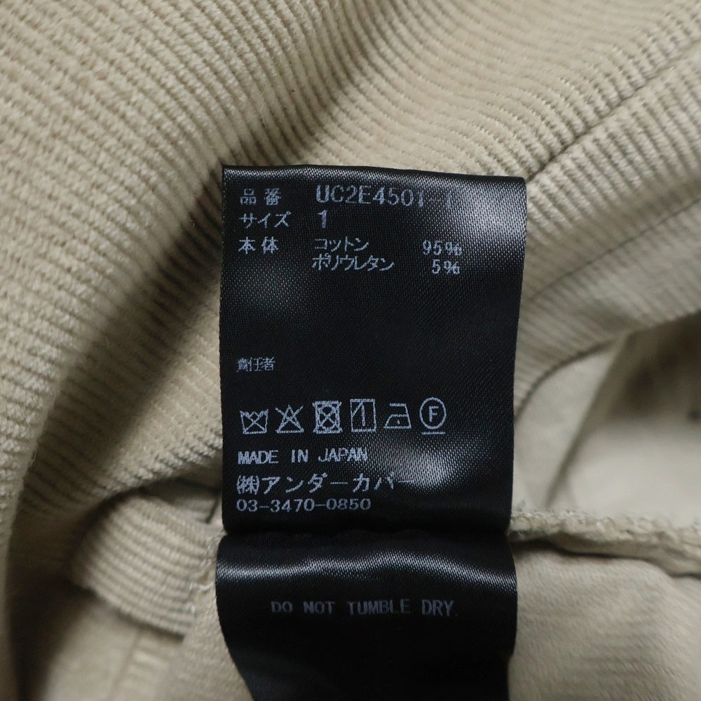 UNDERCOVER(アンダーカバー) Cotton Corduroy Pants コットンコーデュロイパンツ クロップドコーデュロイパンツ UC2E4501-1 ベージュ