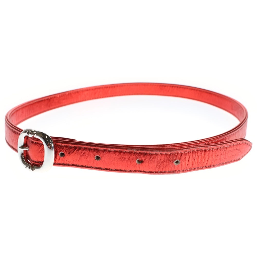 CHROME HEARTS(クロムハーツ) BLT GUNSLINGER1.0 ガンスリンガー メタリックレザーベルト レッド
