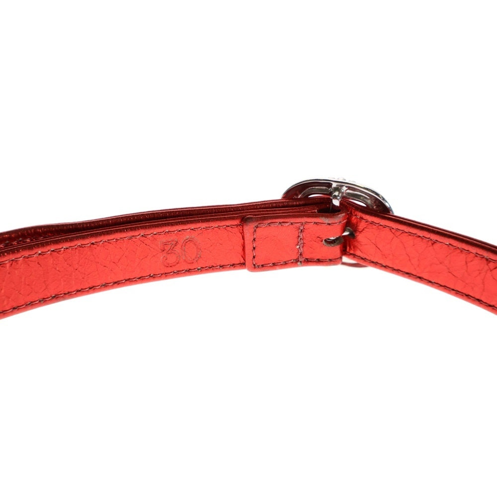 CHROME HEARTS(クロムハーツ) BLT GUNSLINGER1.0 ガンスリンガー メタリックレザーベルト レッド