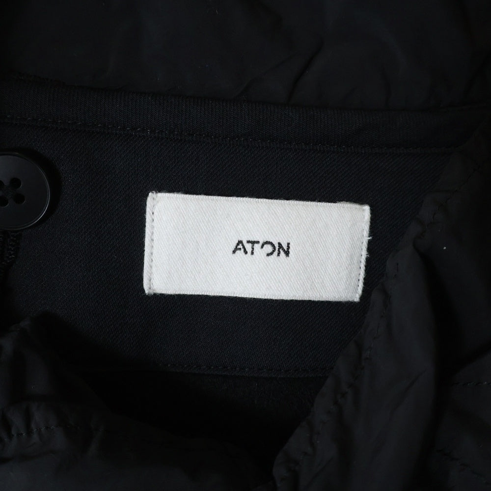 ATON(エイトン) AIR WEATHER SHORT MODS ウールライナー付き ミリタリーモッズコート ブラック 8016630