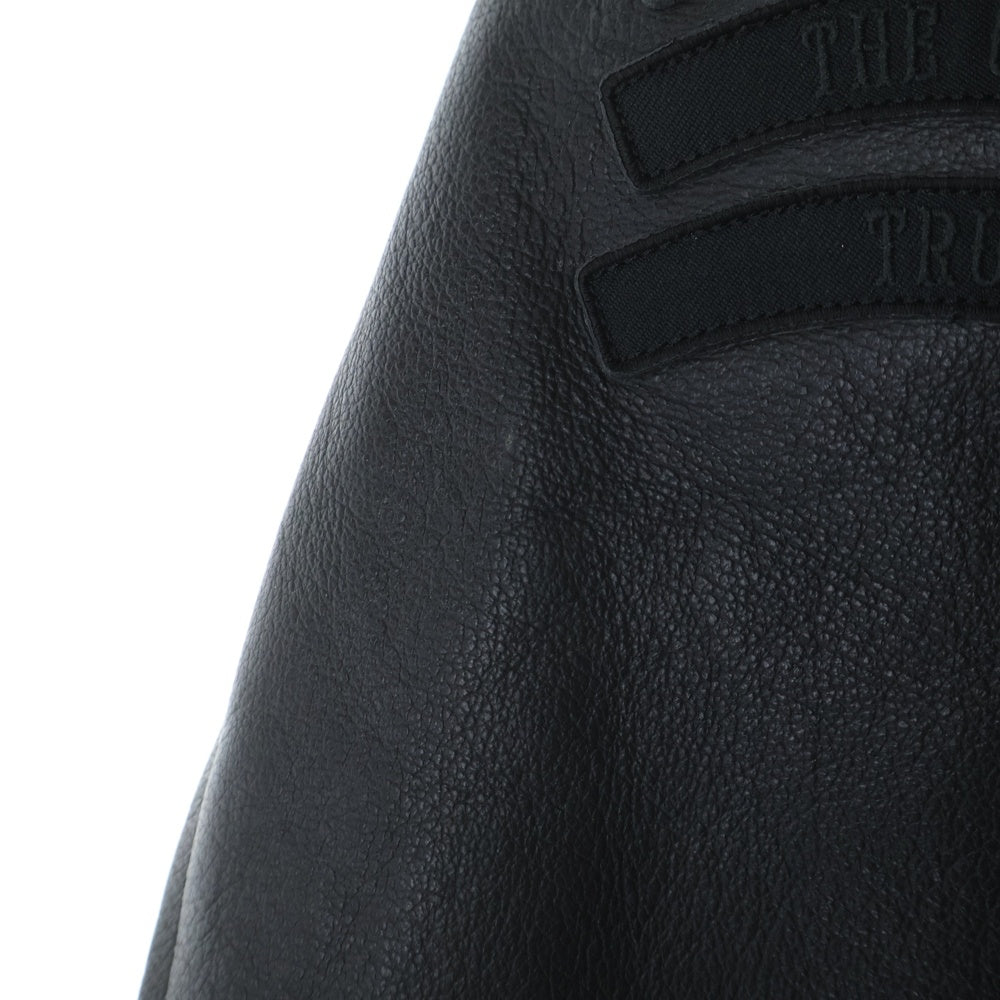 THE CRIMIE(ザ クライミー) バッファローレザー ジップアップ シングルライダースジャケット ブラック