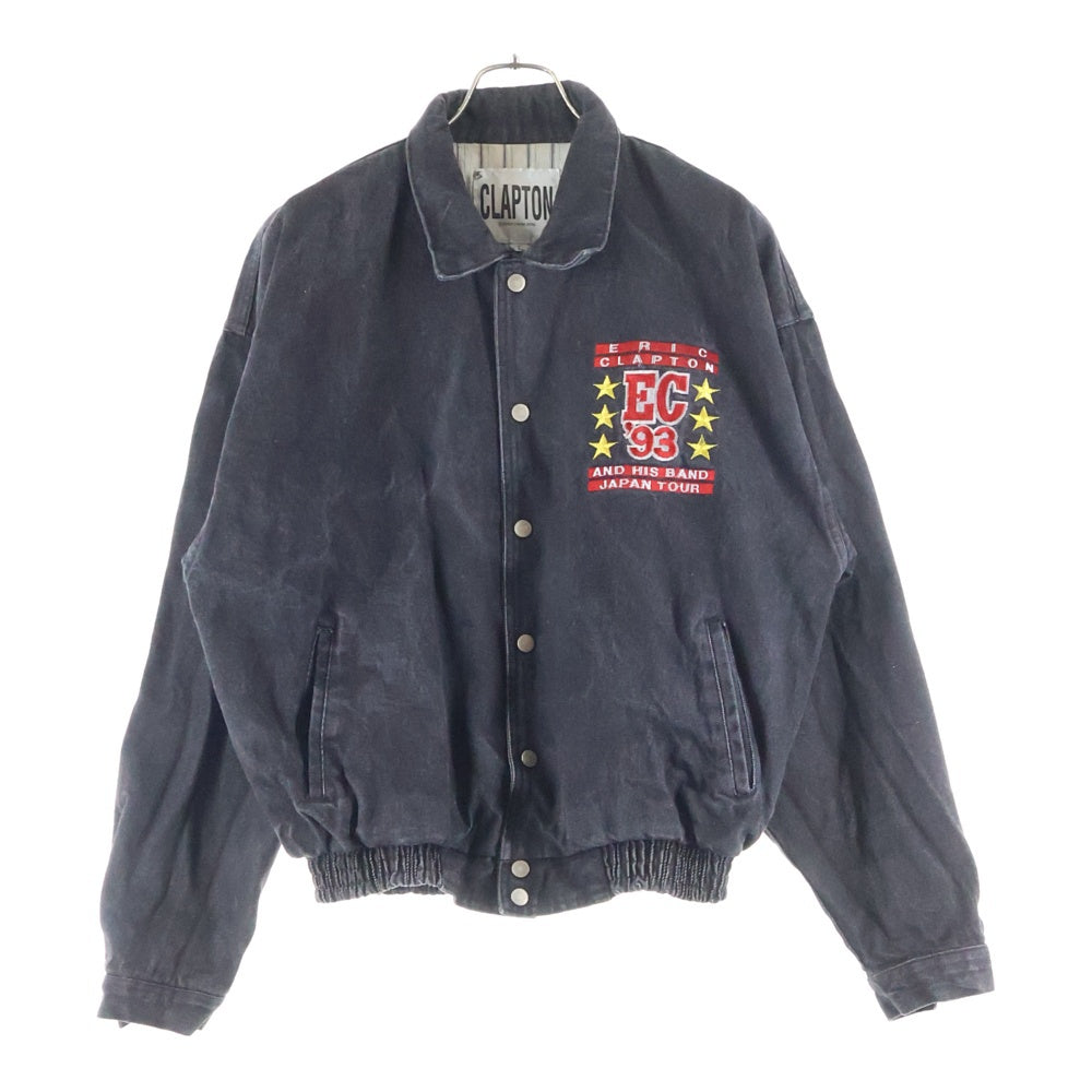 VINTAGE(ヴィンテージ) Eric Clapton 1993 Japan Tour Denim Jacket エリッククラプトン 1993年ジャパンツアーデニムジャケット ロゴ刺繍デニムジャケット ブラック