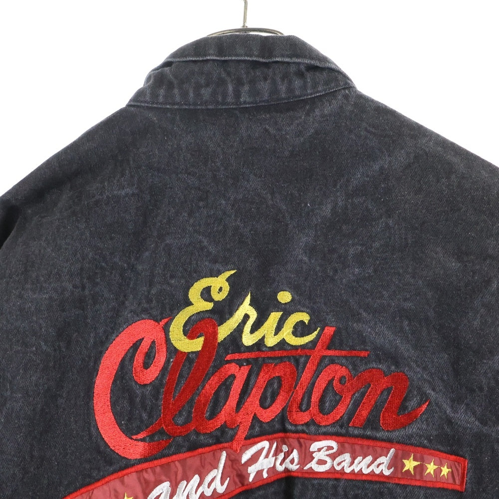 VINTAGE(ヴィンテージ) Eric Clapton 1993 Japan Tour Denim Jacket エリッククラプトン 1993年ジャパンツアーデニムジャケット ロゴ刺繍デニムジャケット ブラック