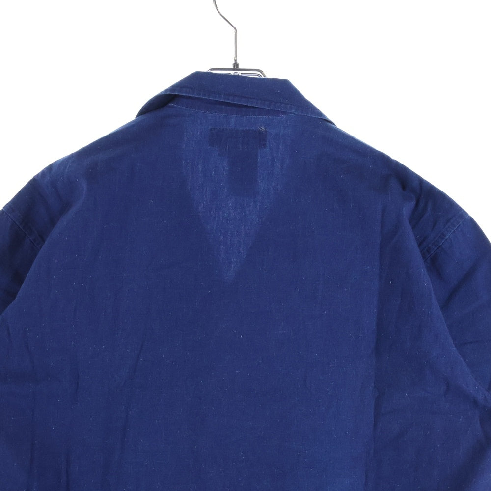Yohji Yamamoto POUR HOMME(ヨウジヤマモト プールオム) Short Sleeve Open Collar Shirt ショートスリーブオープンカラーシャツ ボタンダウン半袖シャツ インディゴ