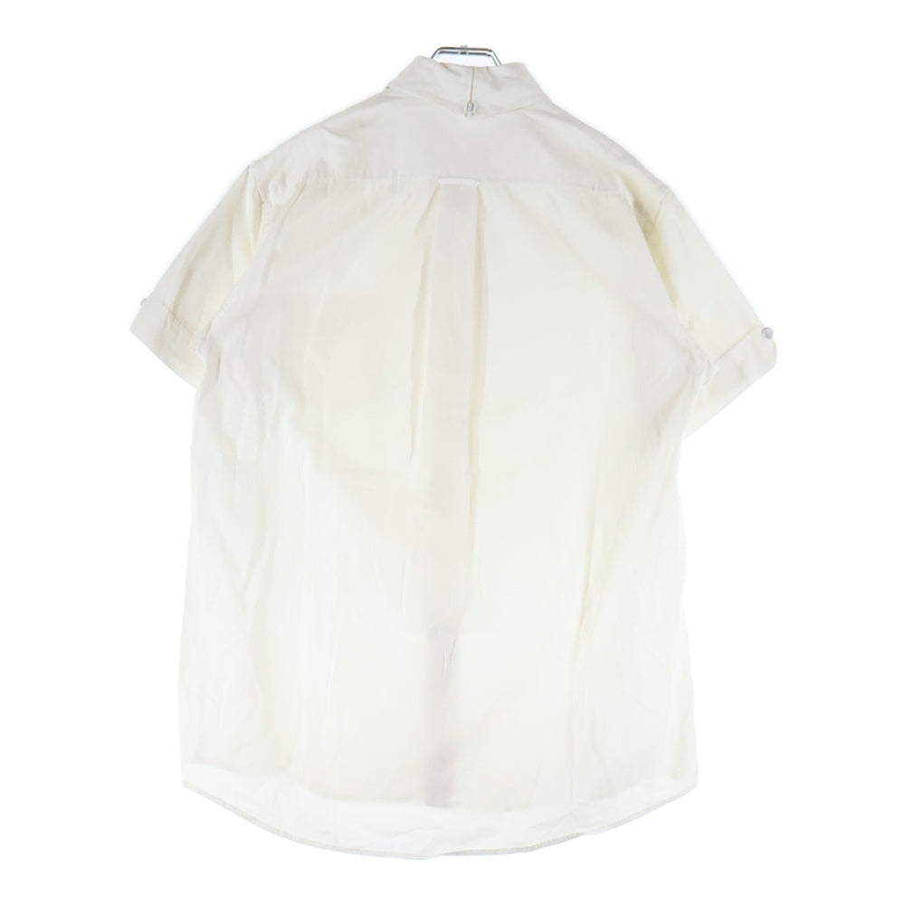 Yohji Yamamoto POUR HOMME(ヨウジヤマモト プールオム) Zip Detail Collar Short Sleeve Shirt ジップディテールカラーショートスリーブシャツ 襟ジップ半袖開襟シャツ ホワイト