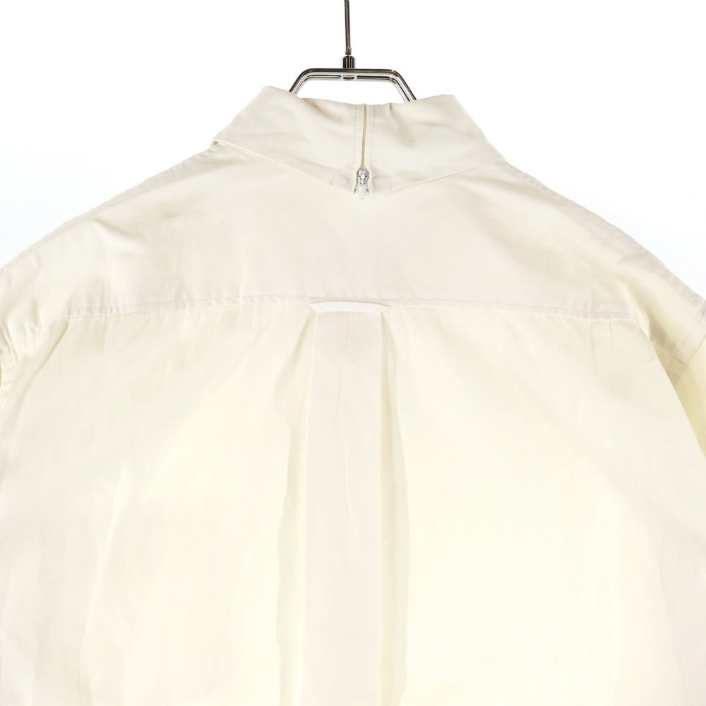 Yohji Yamamoto POUR HOMME(ヨウジヤマモト プールオム) Zip Detail Collar Short Sleeve Shirt ジップディテールカラーショートスリーブシャツ 襟ジップ半袖開襟シャツ ホワイト