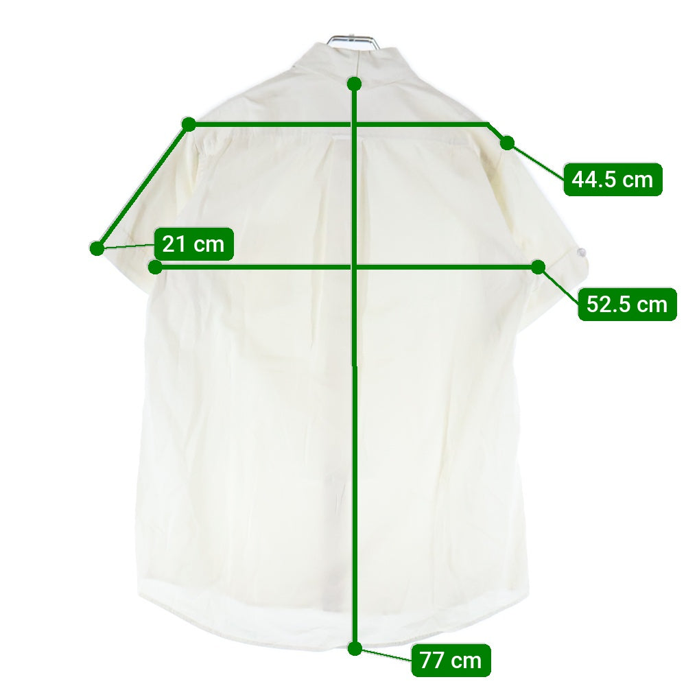 Yohji Yamamoto POUR HOMME(ヨウジヤマモト プールオム) Zip Detail Collar Short Sleeve Shirt ジップディテールカラーショートスリーブシャツ 襟ジップ半袖開襟シャツ ホワイト