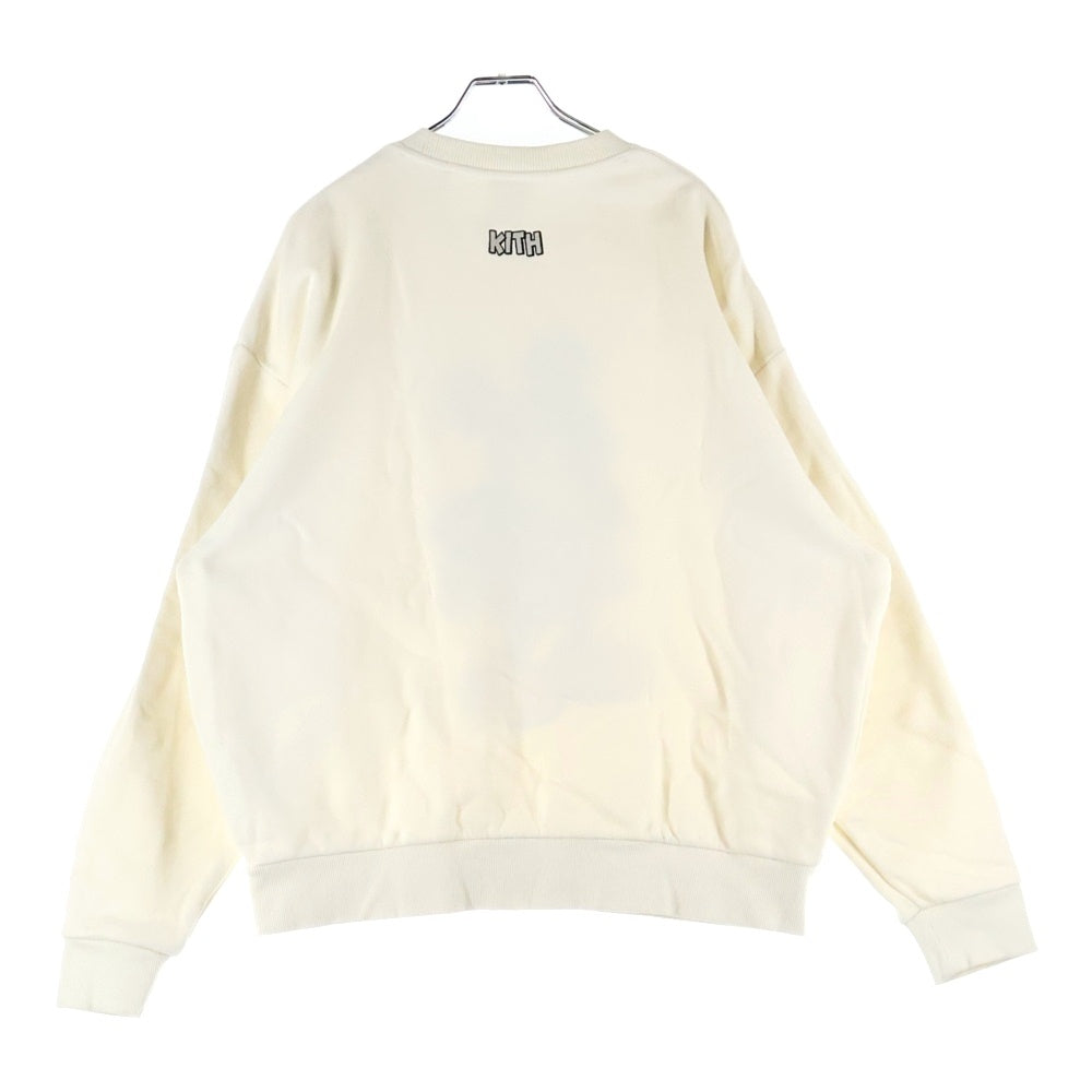 KITH(キス) ×Disney Mad Mickey Vintage Crewneck ディズニー マッドミッキーヴィンテージクルーネック クルーネック長袖スウェットシャツ ホワイト