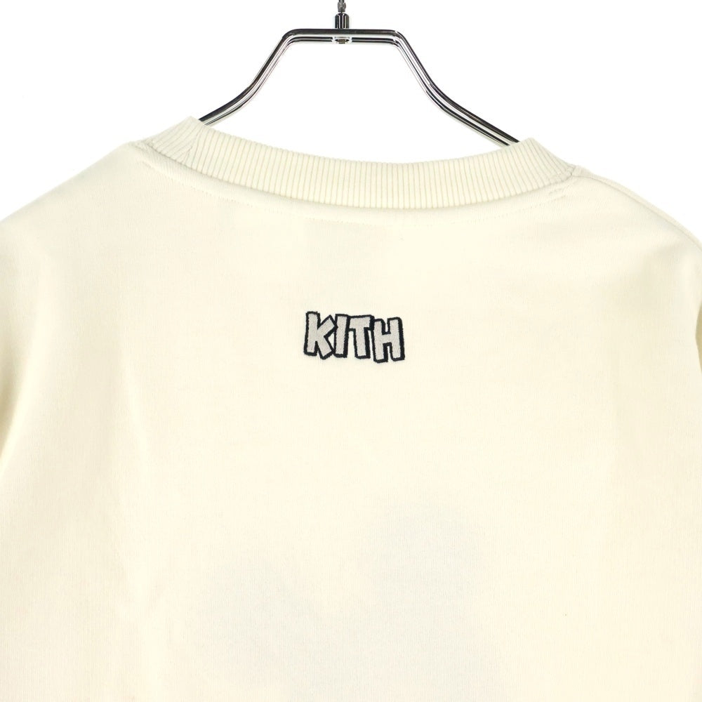 KITH(キス) ×Disney Mad Mickey Vintage Crewneck ディズニー マッドミッキーヴィンテージクルーネック クルーネック長袖スウェットシャツ ホワイト