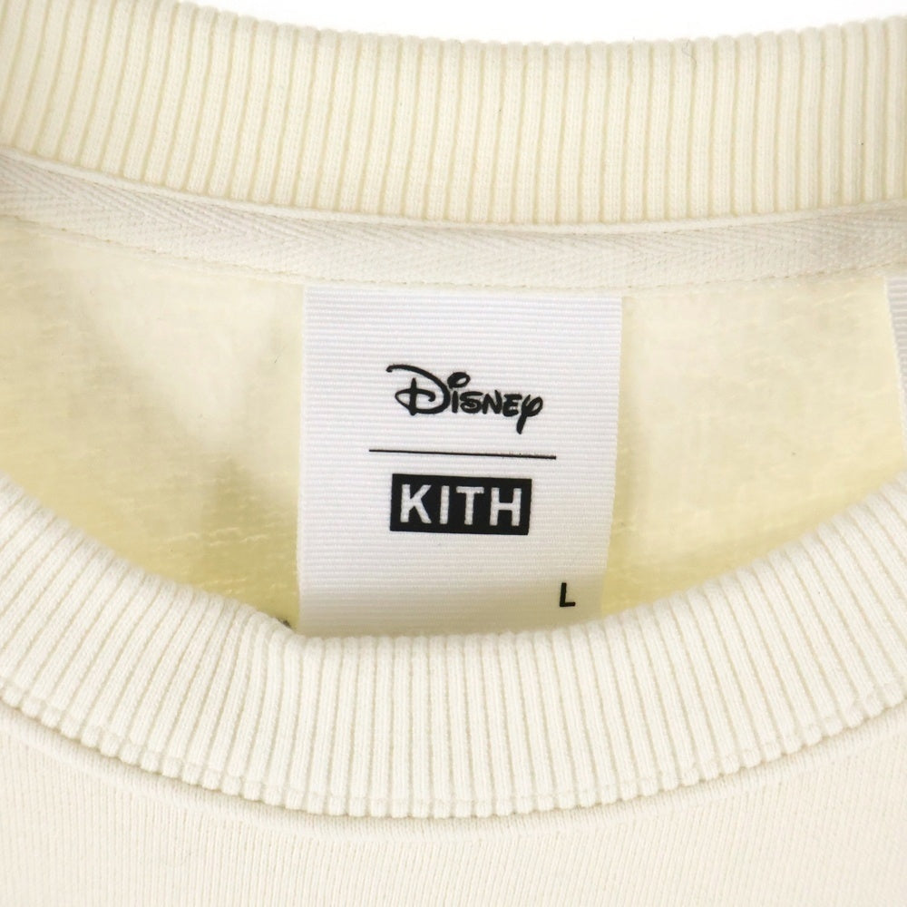 KITH(キス) ×Disney Mad Mickey Vintage Crewneck ディズニー マッドミッキーヴィンテージクルーネック クルーネック長袖スウェットシャツ ホワイト