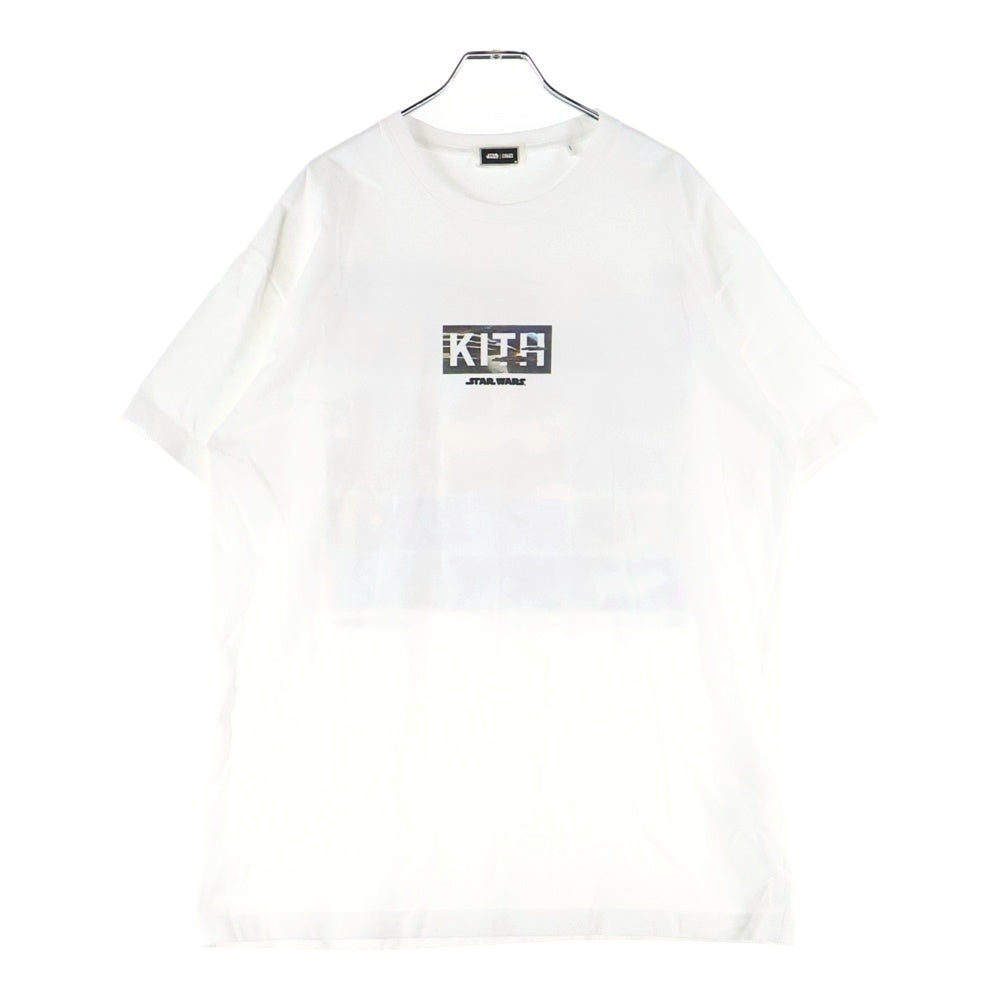 KITH(キス) ×STARWARS Concept Tee スターウォーズコンセプトTシャツ ロゴプリントクルーネック半袖Tシャツ ホワイト