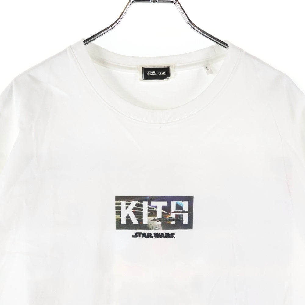 KITH(キス) ×STARWARS Concept Tee スターウォーズコンセプトTシャツ ロゴプリントクルーネック半袖Tシャツ ホワイト
