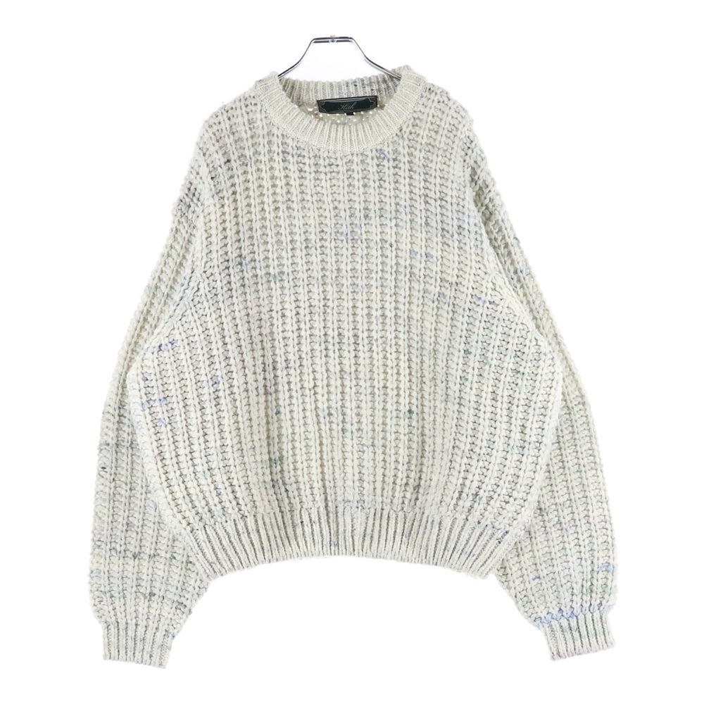 KITH(キス) Lyon Sweater リヨンセーター クルーネックスリブ編みニットセーター ホワイト