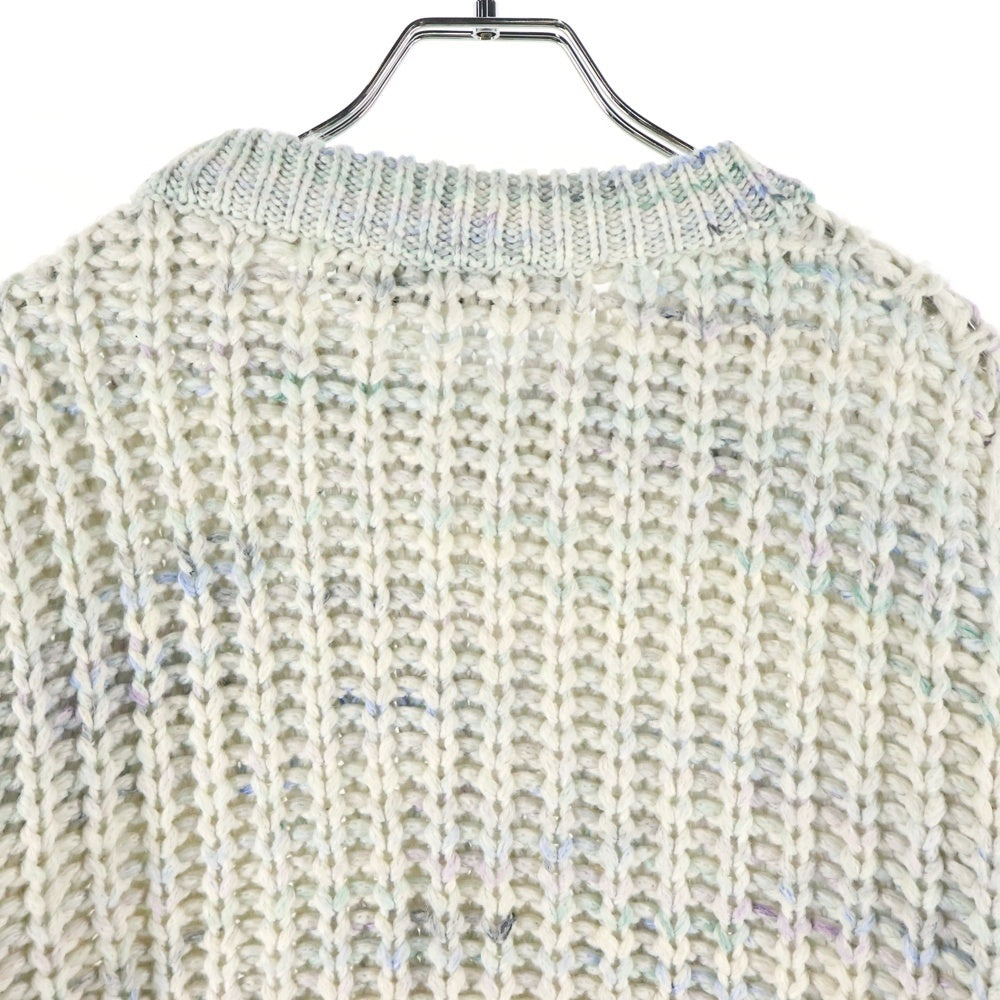 KITH(キス) Lyon Sweater リヨンセーター クルーネックスリブ編みニットセーター ホワイト