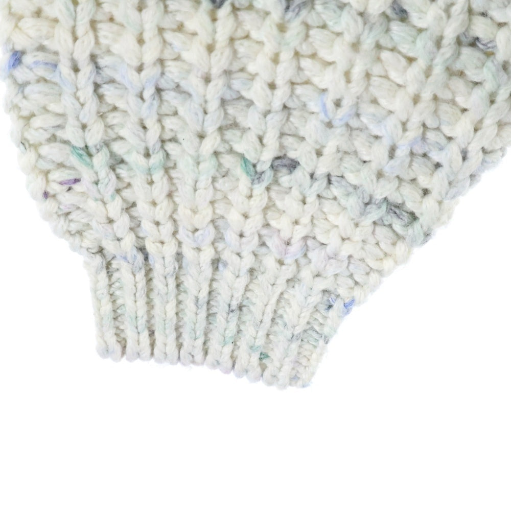 KITH(キス) Lyon Sweater リヨンセーター クルーネックスリブ編みニットセーター ホワイト