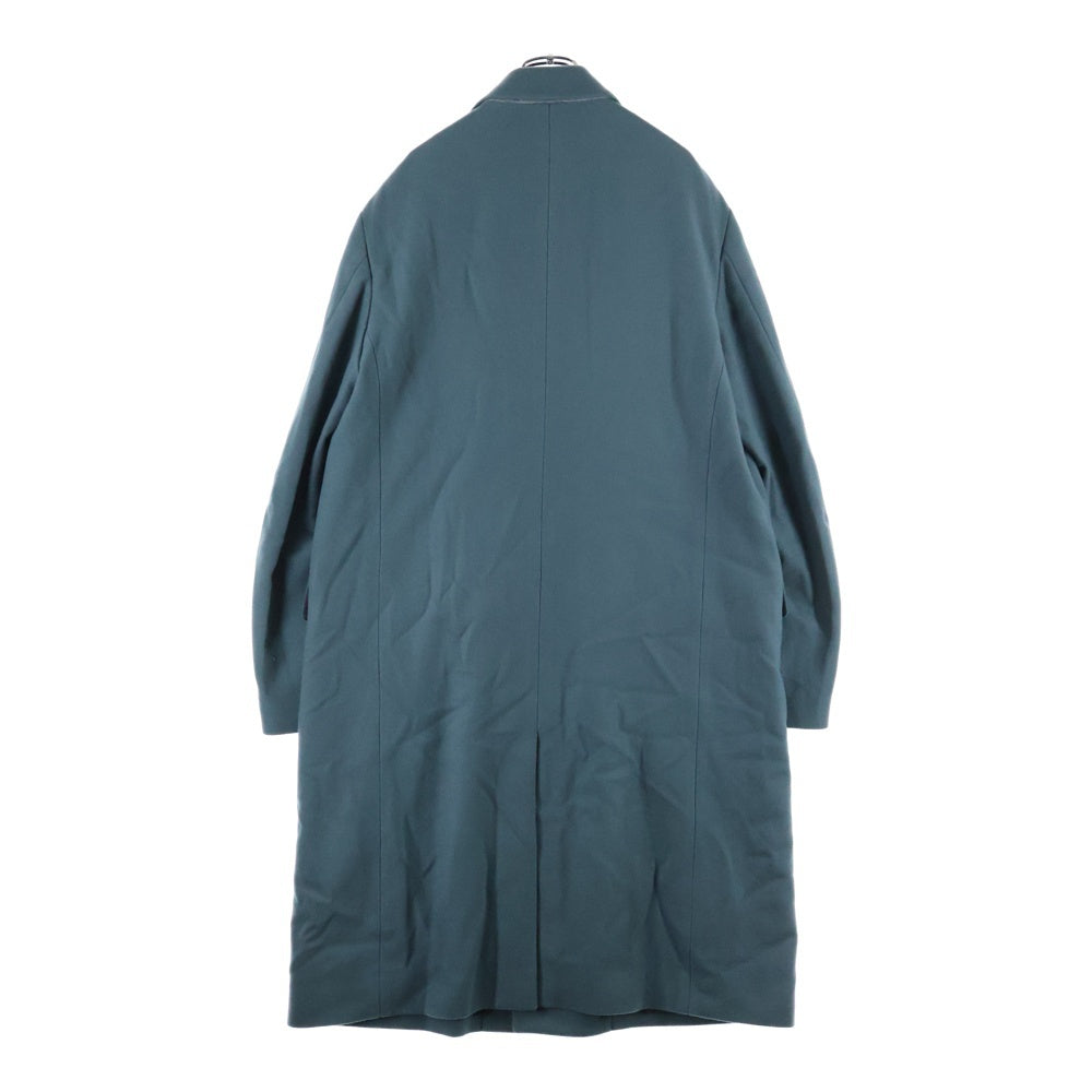 KITH(キス) ×AURALEE 101 For AURALEE Melton Chesterfield Coat オーラリー メルトンチェストフィールドコート ダブルプレストウールロングコート グリーン