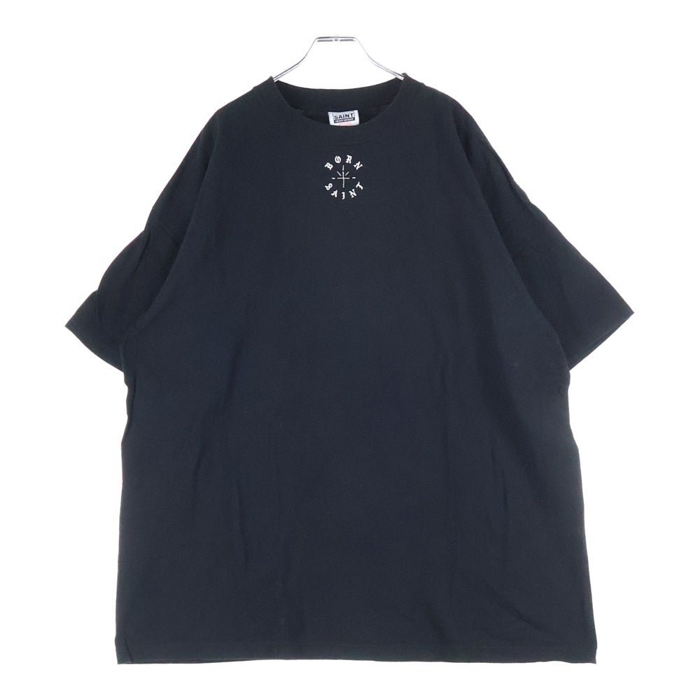 SAINT MICHAEL(セントマイケル) 24SS BORN SAINT BR SS TEE フロント プリント 半袖Tシャツ カットソー ブラック SM-YS8-0000-C06