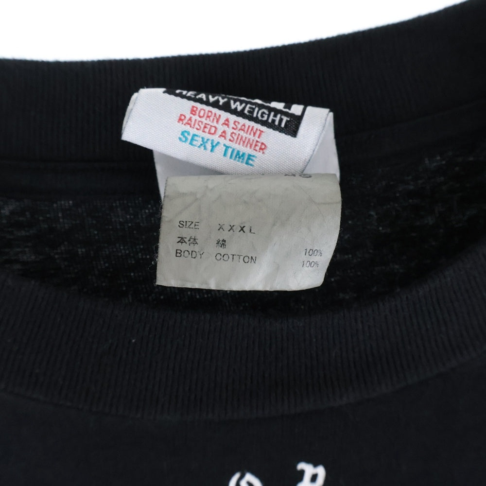 SAINT MICHAEL(セントマイケル) 24SS BORN SAINT BR SS TEE フロント プリント 半袖Tシャツ カットソー ブラック SM-YS8-0000-C06