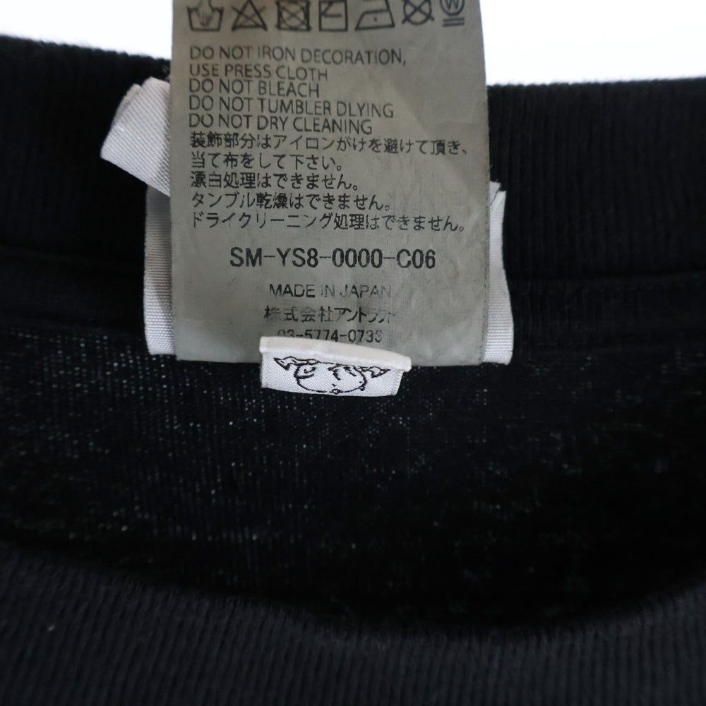 SAINT MICHAEL(セントマイケル) 24SS BORN SAINT BR SS TEE フロント プリント 半袖Tシャツ カットソー ブラック SM-YS8-0000-C06