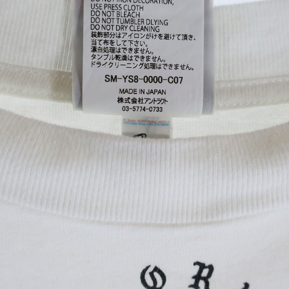 SAINT MICHAEL(セントマイケル) 24SS BR_LS TEE ボーンレイズ フロントプリント長袖カットソー SM-YS8-0000-C09 ホワイト SM-YS8-0000-C07