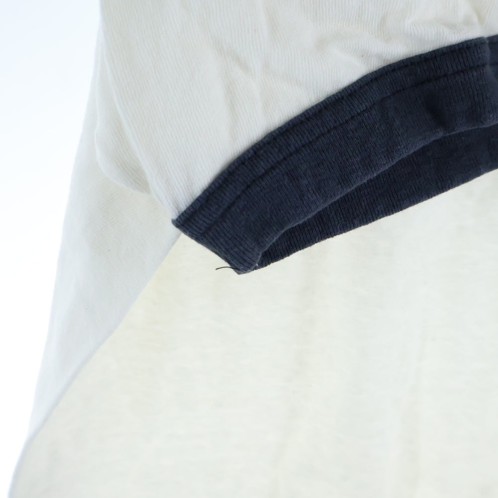 READY MADE(レディメイド) 24SS T-SHIRT RINGER プリント Tシャツ 半袖カットソー ホワイト RE-CO-WH-00-00-276