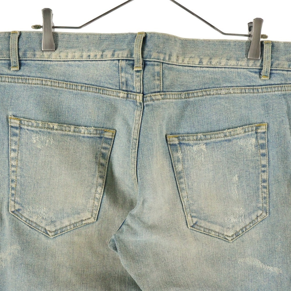 SAINT LAURENT PARIS(サンローランパリ) 14AW デストロイクラッシュ加工 デニムパンツ インディゴ 357815 Y879F