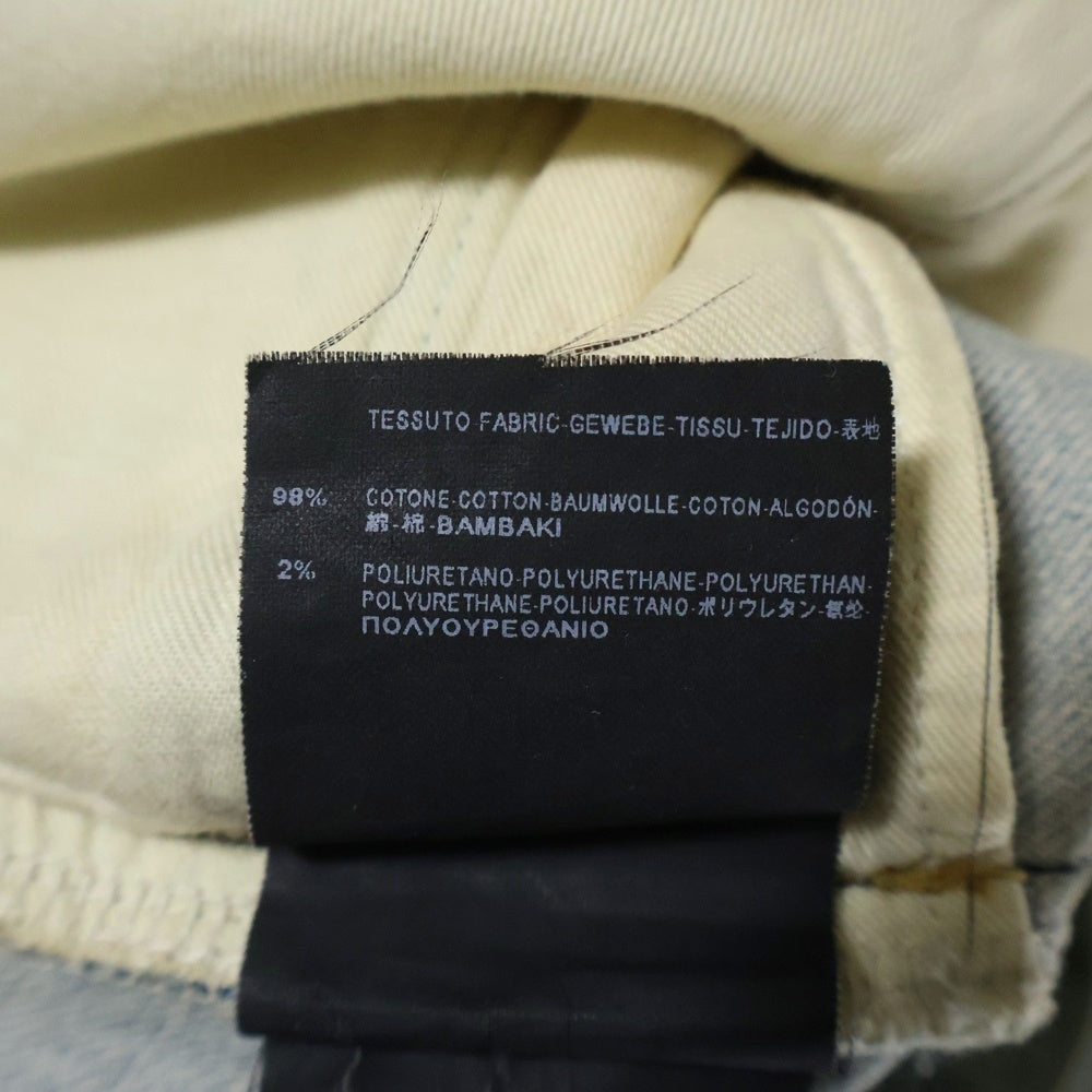 SAINT LAURENT PARIS(サンローランパリ) 14AW デストロイクラッシュ加工 デニムパンツ インディゴ 357815 Y879F