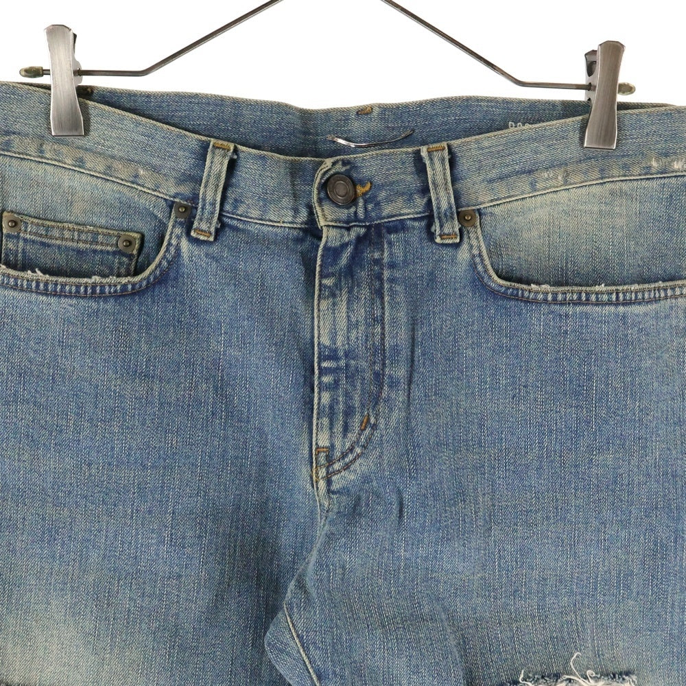 SAINT LAURENT PARIS(サンローランパリ) 15SS D02 クラッシュ加工 ジーンズ デニムパンツ インディゴ