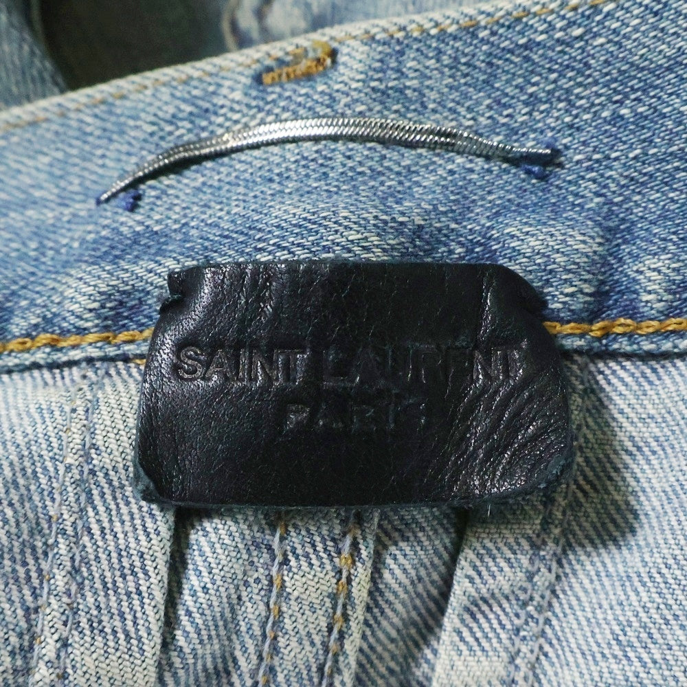 SAINT LAURENT PARIS(サンローランパリ) 15SS D02 クラッシュ加工 ジーンズ デニムパンツ インディゴ