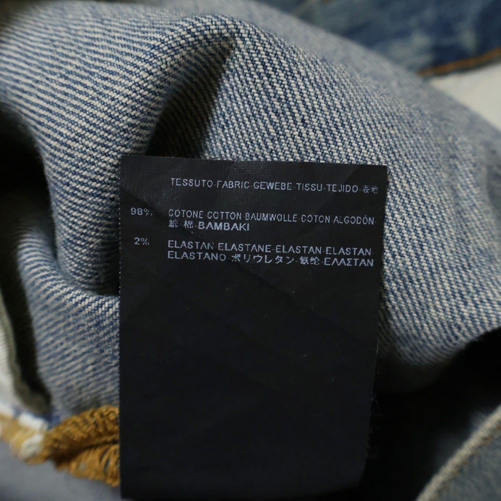 SAINT LAURENT PARIS(サンローランパリ) 15SS D02 クラッシュ加工 ジーンズ デニムパンツ インディゴ