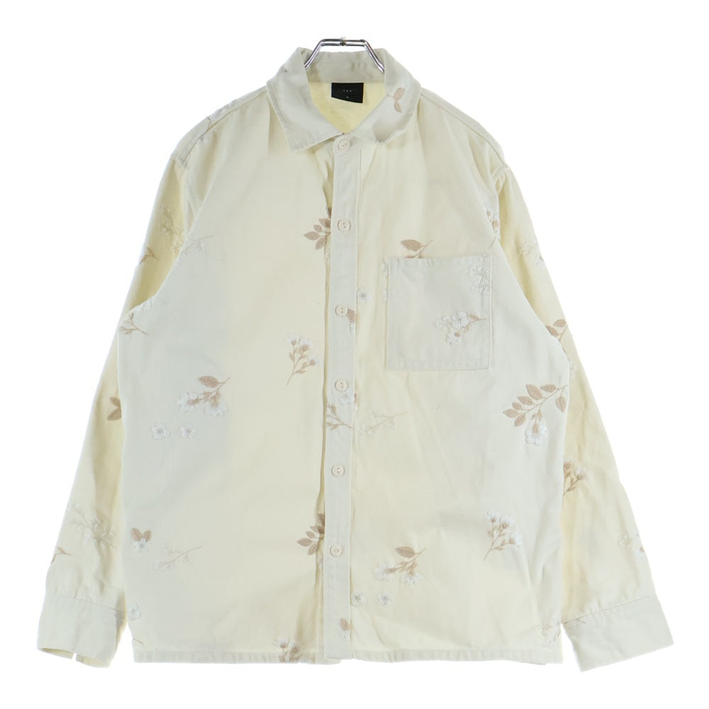 KITH(キス) 101 Denim Ginza Shirt 101デニムギンザシャツ フラワーエンブロイダリーデニムシャツ ホワイト