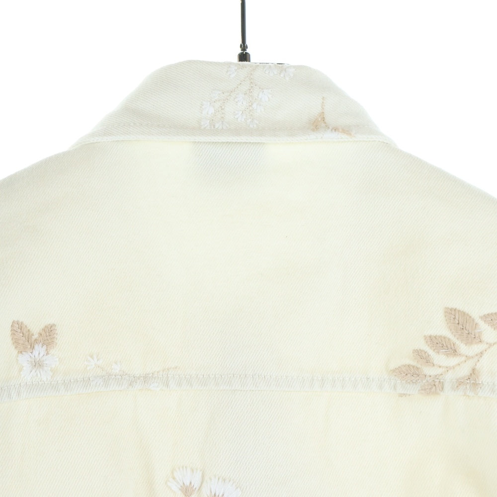 KITH(キス) 101 Denim Ginza Shirt 101デニムギンザシャツ フラワーエンブロイダリーデニムシャツ ホワイト